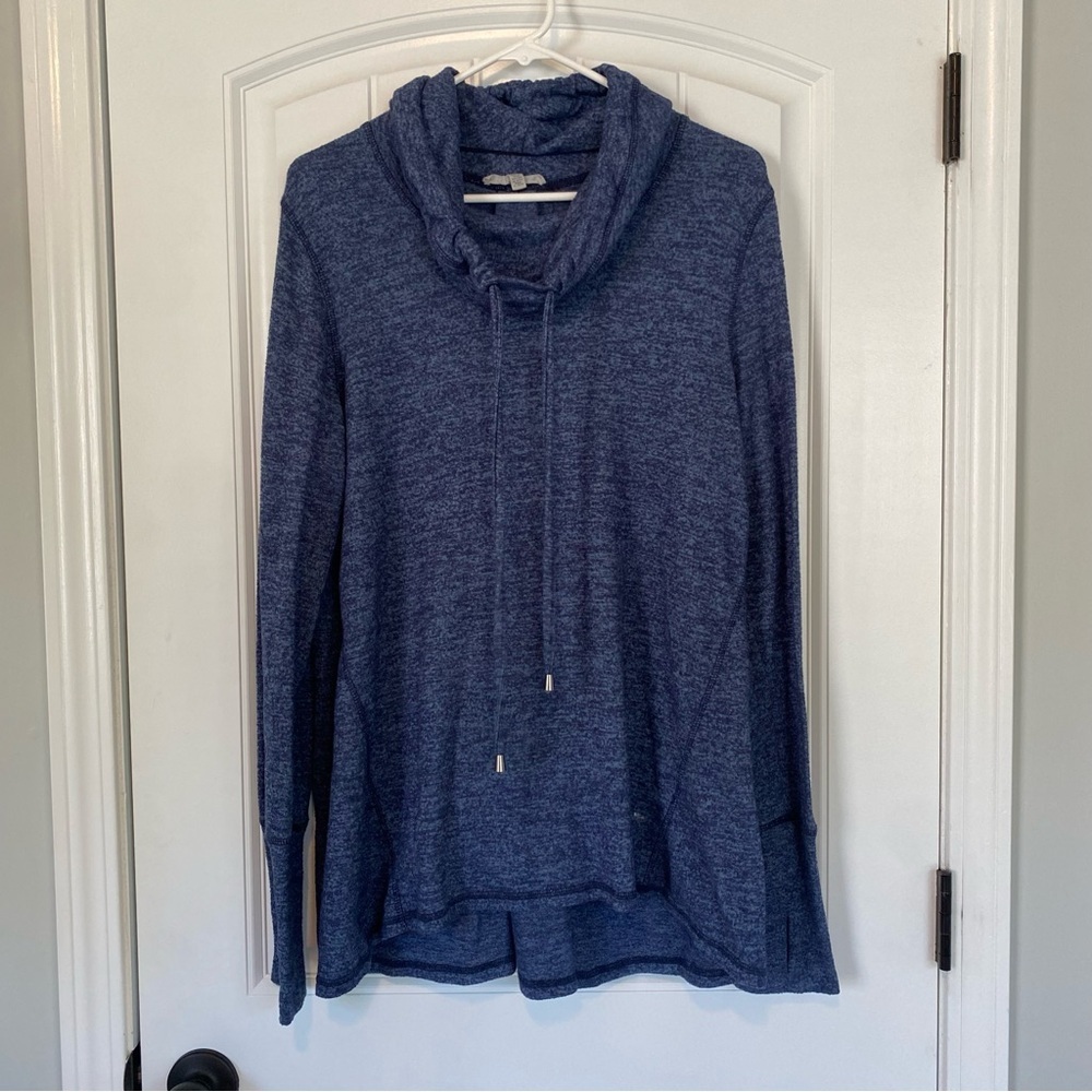 Spense Sport Women's Heathered Blue Cowl Neck Sweater Size XL